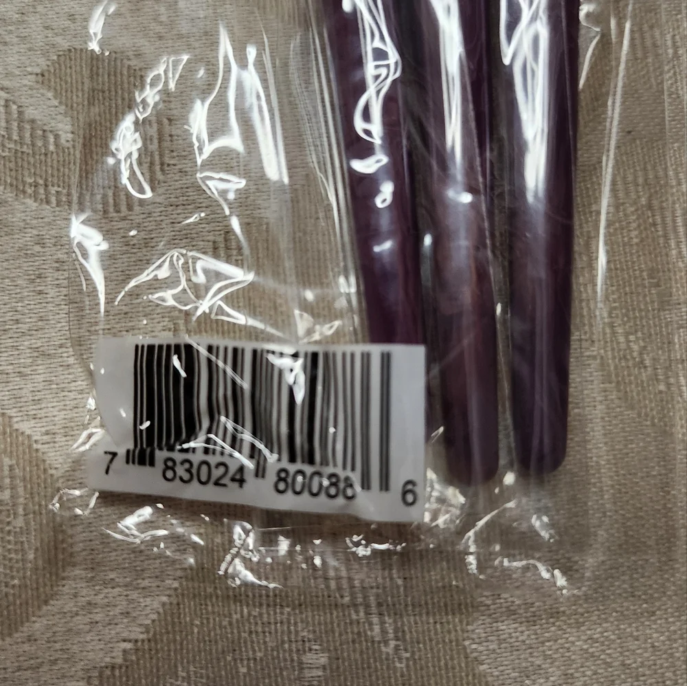 ACE BEAUTÉ 3PC MAKEUP BRUSH SET PURPLE GOLD PROFESSIONAL NEW SEALED